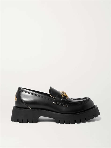 gucci horsebit-deatailed leather loafers|Gucci Horsebit accent leather loafers.